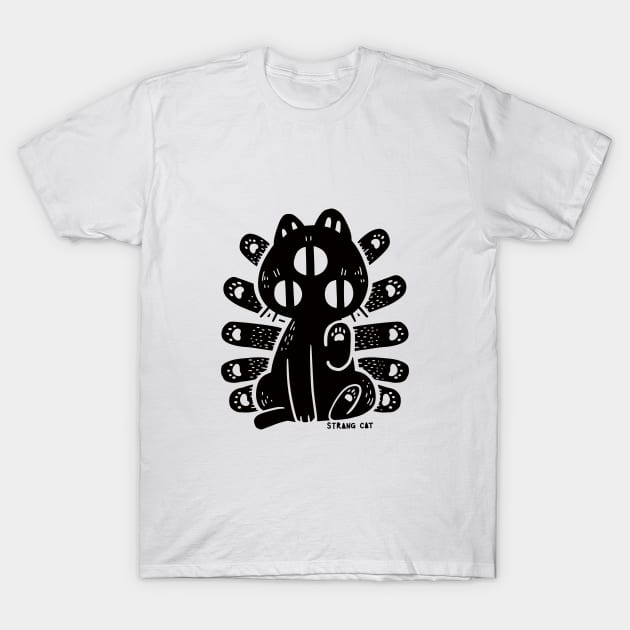 STRANGE CAT - handssssssssssss T-Shirt by rabbitpaintpen